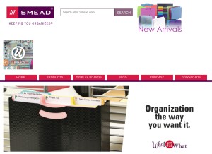 How smead.com looks like on a tablet such as an iPad.
