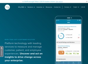 How smg.com looks like on a tablet such as an iPad.