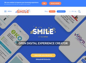 How smile.eu looks like on a tablet such as an iPad.