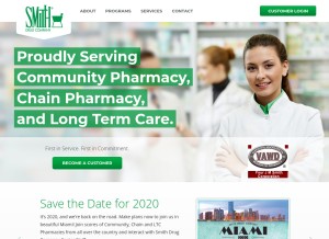 How smithdrug.com looks like on a tablet such as an iPad.