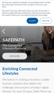 How smithmicro.com looks like on a mobile device such as an iPhone.