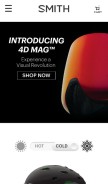 How smithoptics.com looks like on a mobile device such as an iPhone.