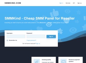 How smmkind.com looks like on a tablet such as an iPad.