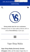 How smokecheaper.eu looks like on a mobile device such as an iPhone.