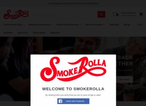 How smokerolla.com looks like on a tablet such as an iPad.