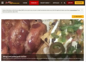 How smokingmeatforums.com looks like on a tablet such as an iPad.