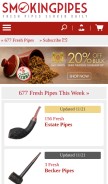 How smokingpipes.com looks like on a mobile device such as an iPhone.
