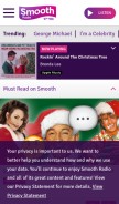 How smoothradio.com looks like on a mobile device such as an iPhone.