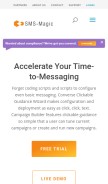 How sms-magic.com looks like on a mobile device such as an iPhone.