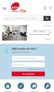 How smsdistribution.fr looks like on a mobile device such as an iPhone.