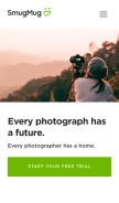 How smugmug.com looks like on a mobile device such as an iPhone.