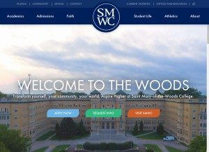 How smwc.edu looks like on a tablet such as an iPad.