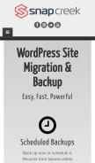 How snapcreek.com looks like on a mobile device such as an iPhone.