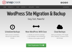 How snapcreek.com looks like on a tablet such as an iPad.