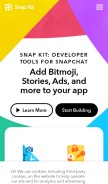 How snapkit.com looks like on a mobile device such as an iPhone.