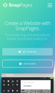How snappages.com looks like on a mobile device such as an iPhone.