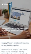 How snappytv.com looks like on a mobile device such as an iPhone.