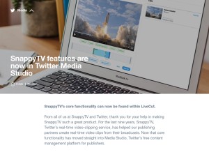How snappytv.com looks like on a tablet such as an iPad.