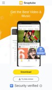 How snaptube.com looks like on a mobile device such as an iPhone.