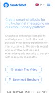 How snatchbot.me looks like on a mobile device such as an iPhone.