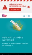 How sncf.com looks like on a mobile device such as an iPhone.