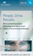 How snclavalin.com looks like on a mobile device such as an iPhone.
