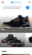 How sneakerfiles.com looks like on a mobile device such as an iPhone.