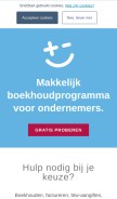 How snelstart.nl looks like on a mobile device such as an iPhone.