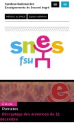 How snes.edu looks like on a mobile device such as an iPhone.