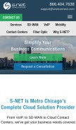 How snetcom.net looks like on a mobile device such as an iPhone.