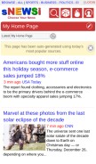 How snewsi.com looks like on a mobile device such as an iPhone.