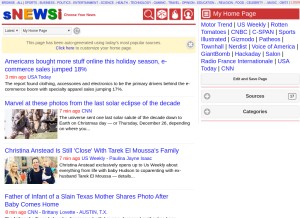 How snewsi.com looks like on a tablet such as an iPad.