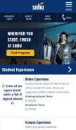 How snhu.edu looks like on a mobile device such as an iPhone.