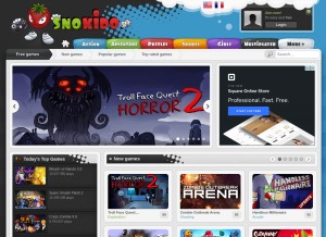 How snokido.com looks like on a tablet such as an iPad.