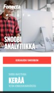 How snoobi.com looks like on a mobile device such as an iPhone.
