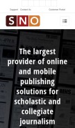 How snosites.com looks like on a mobile device such as an iPhone.