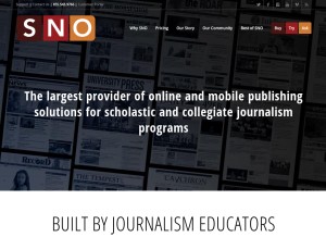 How snosites.com looks like on a tablet such as an iPad.