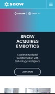 How snowsoftware.com looks like on a mobile device such as an iPhone.