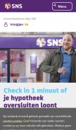 How snsbank.nl looks like on a mobile device such as an iPhone.