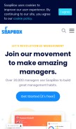 How soapboxhq.com looks like on a mobile device such as an iPhone.