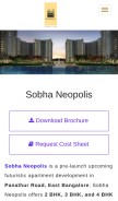 How sobhaneopolis.org.in looks like on a mobile device such as an iPhone.