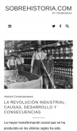 How sobrehistoria.com looks like on a mobile device such as an iPhone.