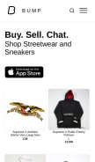 How sobump.com looks like on a mobile device such as an iPhone.