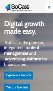 How socastsrm.com looks like on a mobile device such as an iPhone.