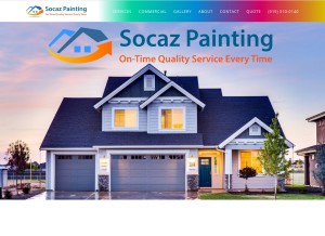 How socazpainting.com looks like on a tablet such as an iPad.