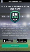 How soccermanager.com looks like on a mobile device such as an iPhone.