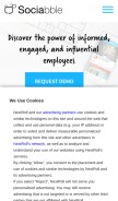 How sociabble.com looks like on a mobile device such as an iPhone.