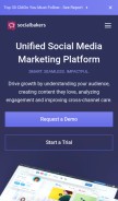 How socialbakers.com looks like on a mobile device such as an iPhone.