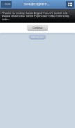 How socialengineforum.com looks like on a mobile device such as an iPhone.