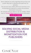 How socialflow.com looks like on a mobile device such as an iPhone.